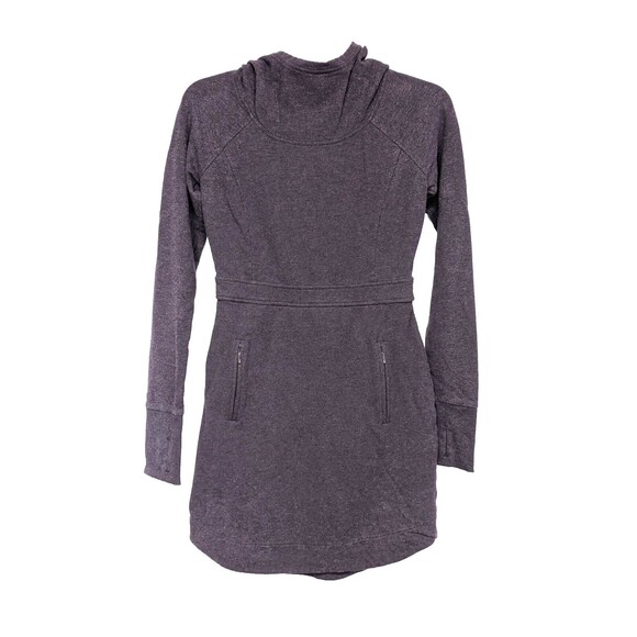 ATHLETA Power Down Hoodie Sweatshirt Dress Womens Size XXS Heather Purple Active - Picture 1 of 9